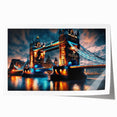Extra large rolled print of the Thames River with pastel shades, ideal for art wall dining room.