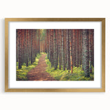 Abstract art print of a European scenery in Estonia, featuring muted earth tones on a framed canvas.