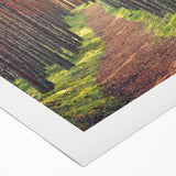 Art deco poster featuring a stylized Estonian landscape on rolled canvas, suitable for dining room decor.