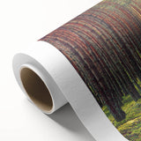 Art Deco style poster of a European cityscape in muted pastel colors, printed on rolled canvas.