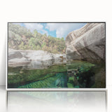 Mid-century modernist art depicting the Corsican landscape in muted earth tones on a white framed acrylic; suitable for…