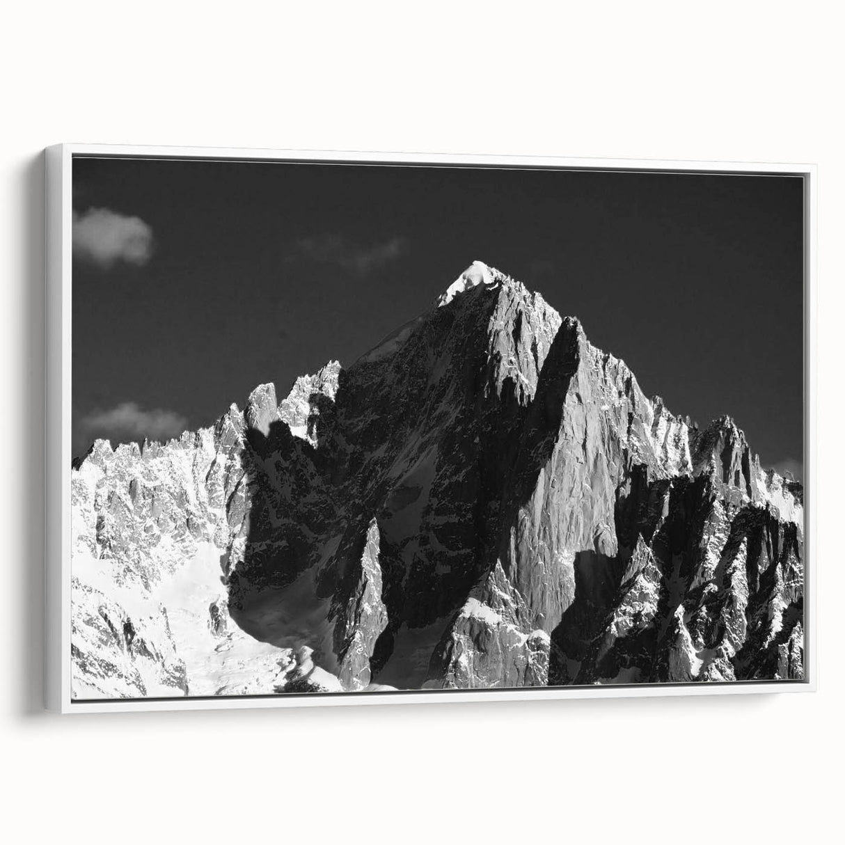 Vintage poster art of the French Alps in vibrant colors on a large framed canvas, ideal for living room decor.