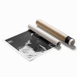 Extra large rolled print of French Alps scenery with vibrant green and blue tones, ideal for classy bathroom wall art.