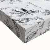 Black and white landscape art painting of the French Alps on stretched canvas, suitable for bedroom wall decor.