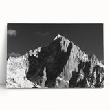 Black and white canvas print of the French Alps, ideal for kitchen wall art.