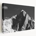 French Alps landscape on large stretched canvas, showcasing muted green and blue tones, ideal for kitchen wall art.