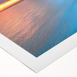 Art Deco poster of Nice, France with muted blue and beige tones on rolled canvas, suitable for dining room decor.