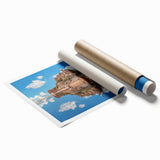 Extra large rolled print of Normandy scenery with vibrant floral elements.
