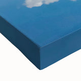 Black and white landscape art painting of Normandy, France on stretched canvas, ideal for bedroom wall decor.