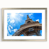 Extra large framed wall art of abstract Paris scenery in textured gray and silver tones, ideal for living room decor.