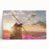 Black and white stretched canvas of a scenic Provence landscape, ideal for kitchen wall art.