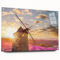 Acrylic print of a scenic Provence landscape in soft pastel colors, ideal for dining room decor.