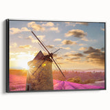 Black and white vintage poster art of a Provence landscape on framed canvas, suitable for bedroom wall decor.