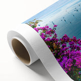 Art Deco poster of a scenic South France landscape on rolled canvas, suitable for nursery wall art or dining room decor.