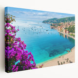 Large canvas print of a southern France landscape in muted earth tones, suitable for kitchen wall art.