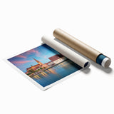 Extra large rolled print featuring a scenic Bavarian landscape with vibrant green and floral elements.