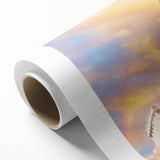 Art Deco poster of Athens scenery with pastel shades on rolled canvas, ideal for nursery wall art.