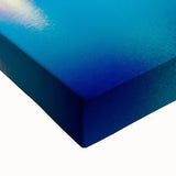 Black and white large art canvas of Crete landscape, ideal for bedroom wall decor.