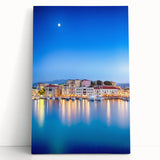 Black and white photo of Crete, Greece, on large stretched canvas, ideal for kitchen wall art.