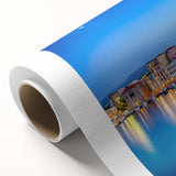 Art deco poster of Crete scenery in pastel shades on rolled canvas, suitable for nursery wall art or dining room decor.