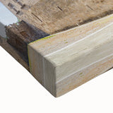 Black and white landscape art painting of Rhodes, Greece on stretched canvas, ideal for bedroom wall art.