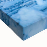 Black and white landscape art painting of Greenland on stretched canvas, suitable for bedroom wall art.