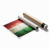 Extra large rolled print of a floral scene in Hungary, in muted green and pink tones, ideal for classy bathroom wall art.