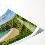 Extra large wall art featuring line art flowers in muted earth tones on a rolled canvas, ideal for large living room decor.