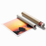 Extra large rolled print of Capri scenery with vibrant floral elements, ideal for classy bathroom wall art.