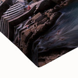 Black and white landscape art painting of Cinque Terre on stretched canvas, ideal for bedroom wall art.