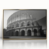 Acrylic print of the Colosseum in muted gold tones, ideal for modern art wall decor.