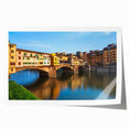 Rolled print of Florence scenery with floral accents in muted earth tones, suitable for dining room or bathroom wall art.