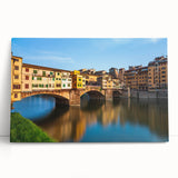 Black and white stretched canvas of Florence scenery, ideal for kitchen wall art.