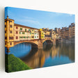 Florence cityscape on stretched canvas featuring muted earth tones, ideal for kitchen wall art.