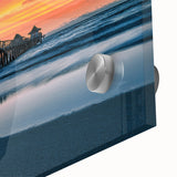 Large abstract wall art of Naples, Italy in muted earth tones on acrylic glass, suitable for dining room ambiance.