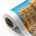 Art Deco style poster of Rome with pastel colors on rolled canvas, ideal for nursery wall art.