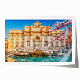 Rolled print of a European scenery featuring Rome with soft pastel shades, ideal for art wall dining room.