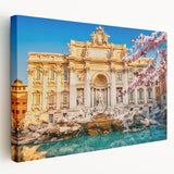 Large art of Rome scenery on stretched canvas, featuring muted earth tones, ideal for kitchen wall art.
