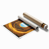 Extra large rolled print of Sicilian landscape with vibrant floral elements, ideal for classy bathroom wall art.