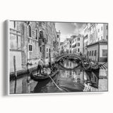Vintage poster art of Venice scenery on framed canvas, featuring colorful art in extra large size.
