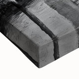 Black and white landscape art painting of Venice on stretched canvas, ideal for bedroom wall decor.