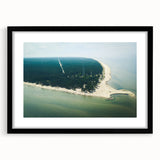 Extra large abstract art print of colorful, textured European scenery on a framed black canvas, ideal for living room decor.