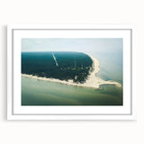 Textured art print of an abstract European scenery in white frame, ideal for bedroom wall decor.