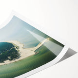 Extra large wall art featuring line art flowers in muted earth tones on a rolled canvas.