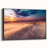 Black and white framed canvas of a vintage European landscape, ideal for bedroom wall decor.