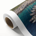 Art Deco poster of Monaco scenery in pastel shades on rolled canvas, ideal for nursery wall art.