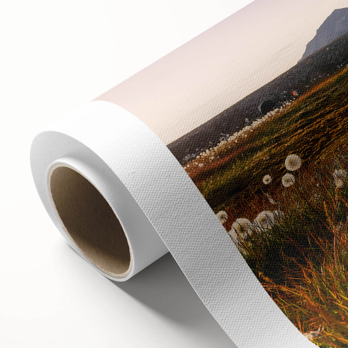 Art Deco style poster of a serene Norway landscape on rolled canvas, ideal for nursery wall art.