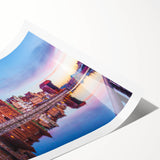 Extra large rolled print featuring line art flowers in muted earth tones, ideal for large living room wall decor.