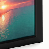 Close-up of extra large black wall art featuring a textured Sochi, Russia scenery on framed canvas.