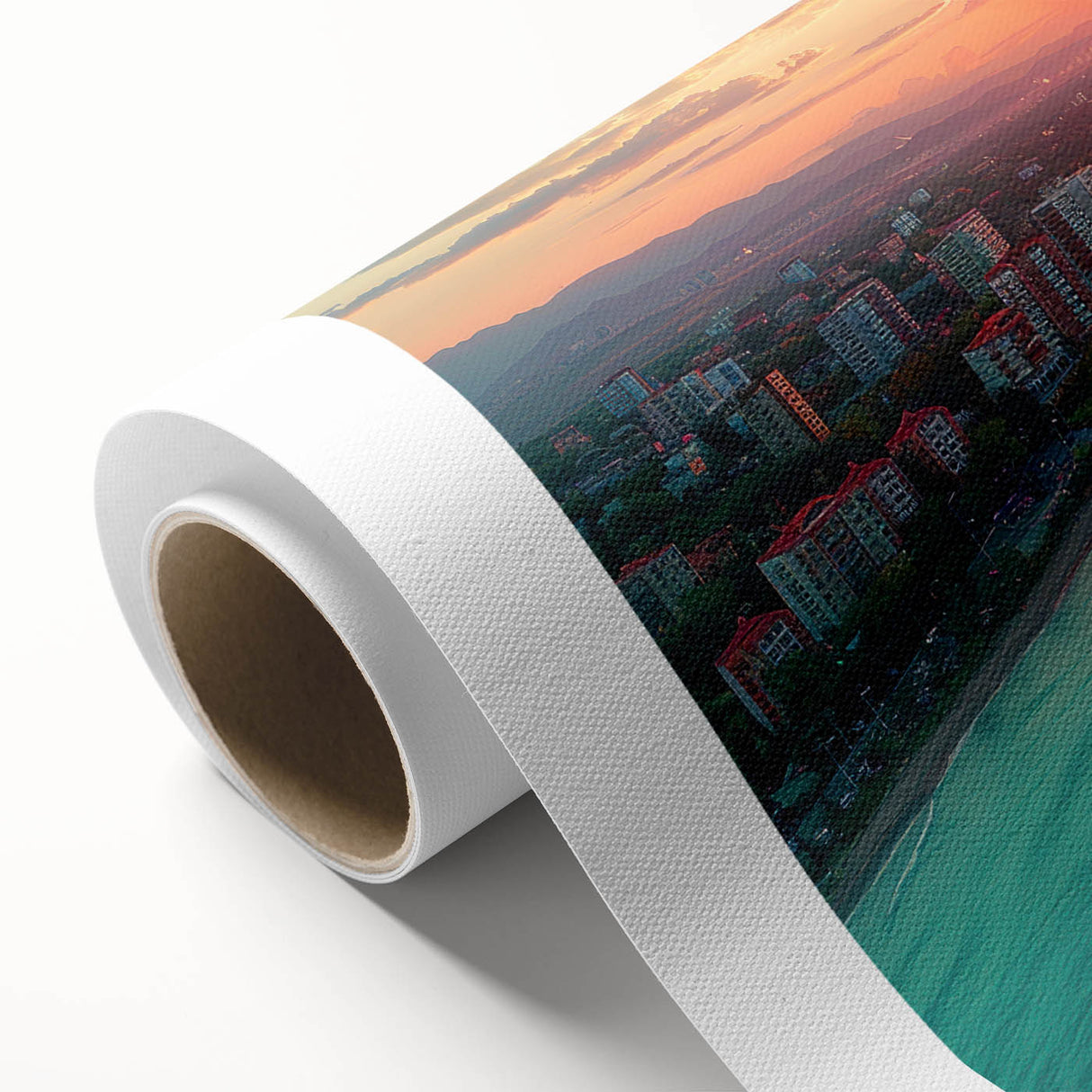 Art Deco poster of Sochi landscape in pastel colors on rolled canvas, ideal for nursery wall art.